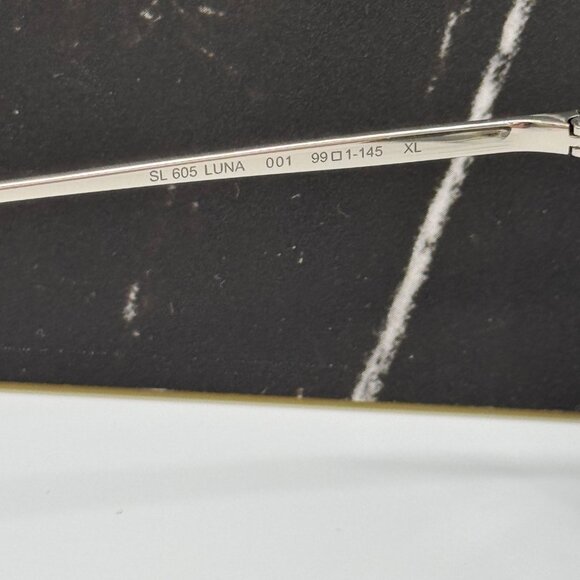 NEW SAINT LAURENT SL605 LUNA 001 SUNGLASSES WOMEN SQUARE SILVER EYEWEAR SL 605 - Picture 9 of 11
